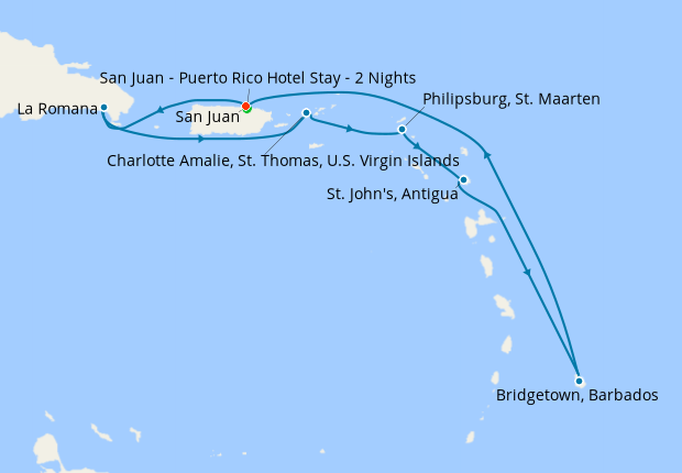 Cruise Itinerary Map