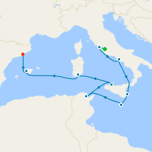 Western Mediterranean from Rome to Barcelona With Stay