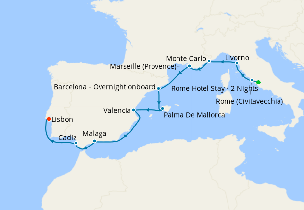 Cruise Itinerary Map