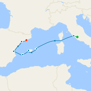 Baleares from Rome to Barcelona with Stay