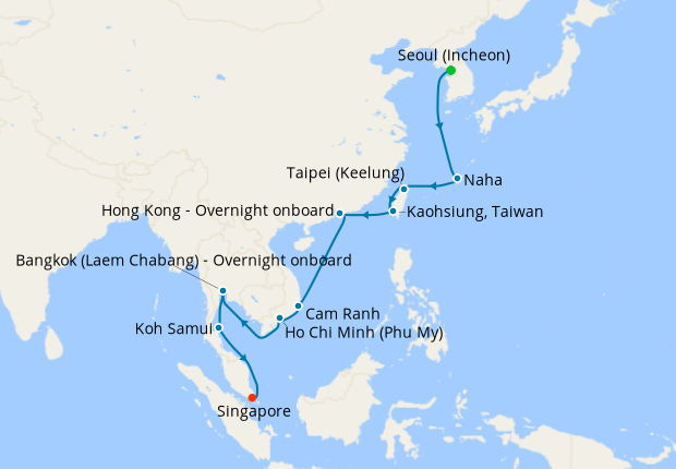 Cruise Itinerary Map