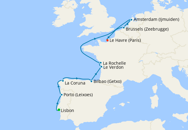 Cruise Itinerary Map