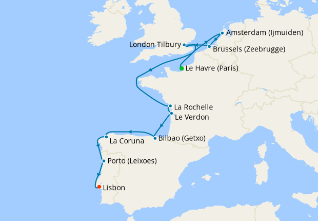 Cruise Itinerary Map