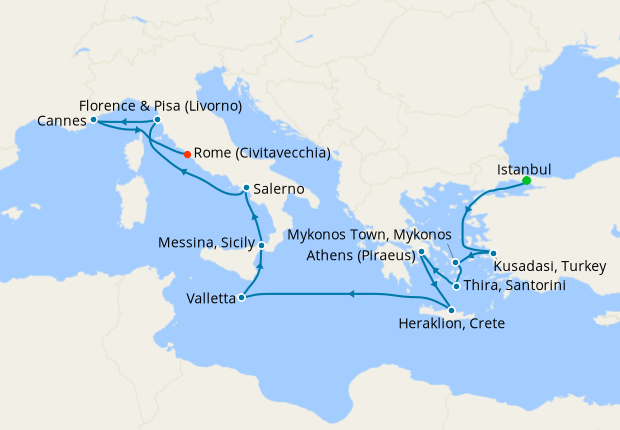 Cruise Itinerary Map