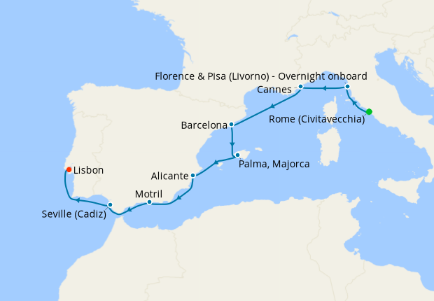 Cruise Itinerary Map