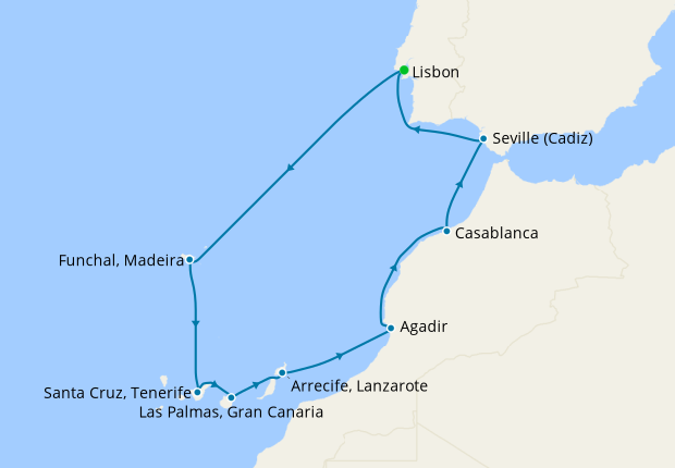 Cruise Itinerary Map