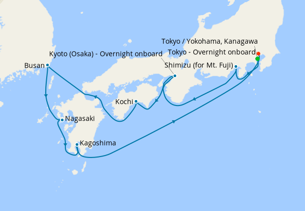 Cruise Itinerary Map