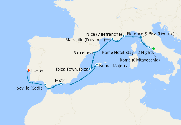 Cruise Itinerary Map