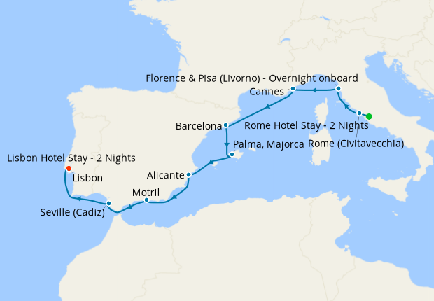 Cruise Itinerary Map