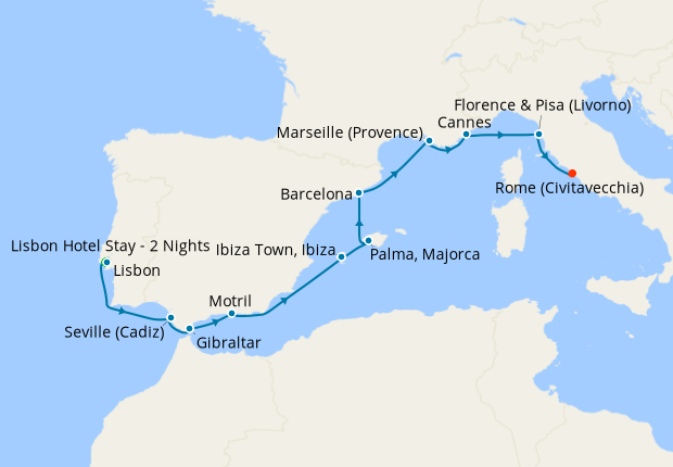 Cruise Itinerary Map