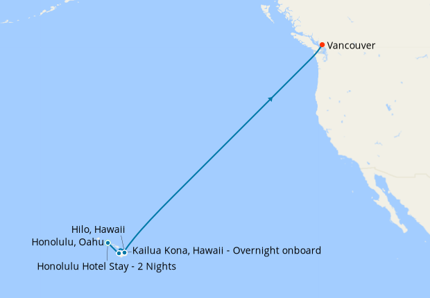 Map of the cruise map