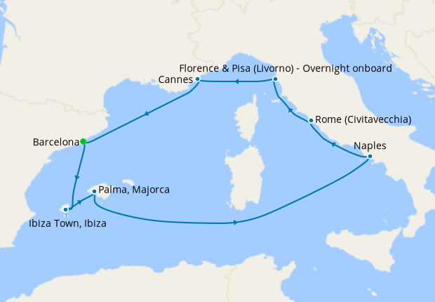 Cruise Itinerary Map