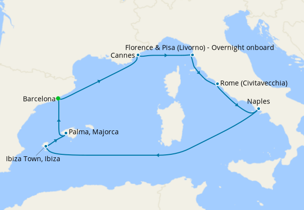 Cruise Itinerary Map