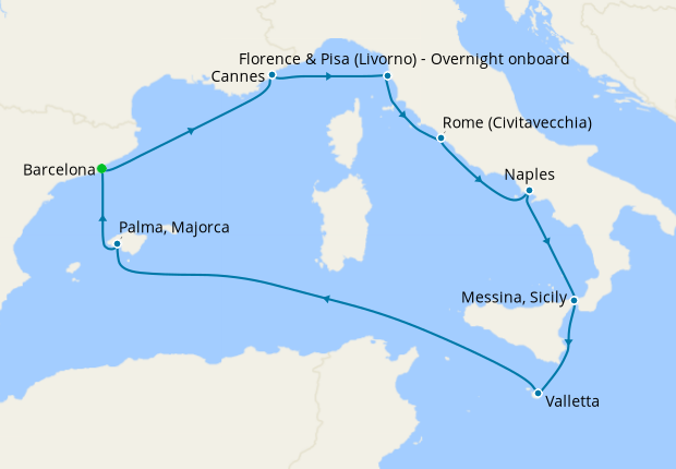 Cruise Itinerary Map