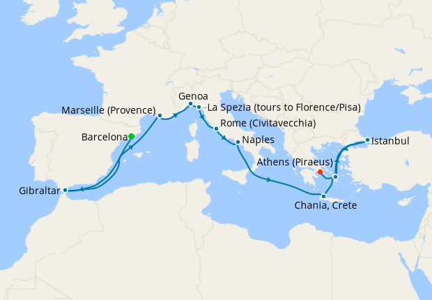 Cruise Itinerary Map