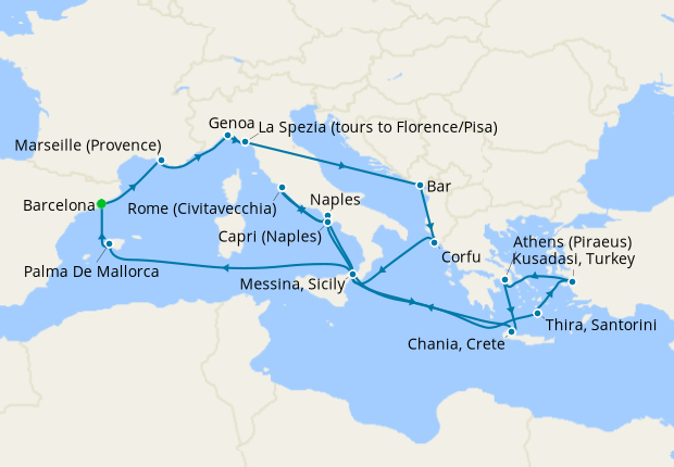 Cruise Itinerary Map