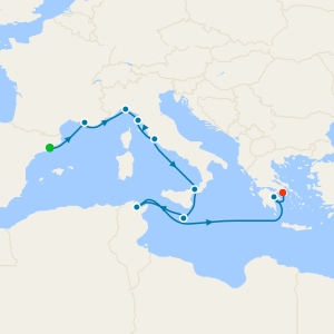 Mediterranean Tapestry Fly Cruise from Barcelona to Athens