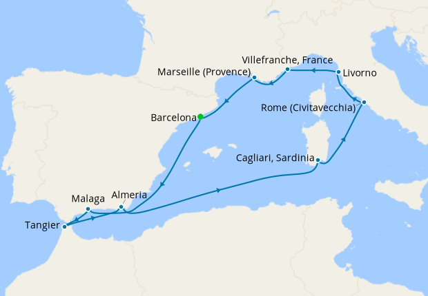 Cruise Itinerary Map