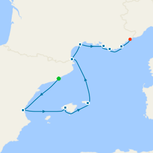 Spain & France Fly Cruise from Barcelona