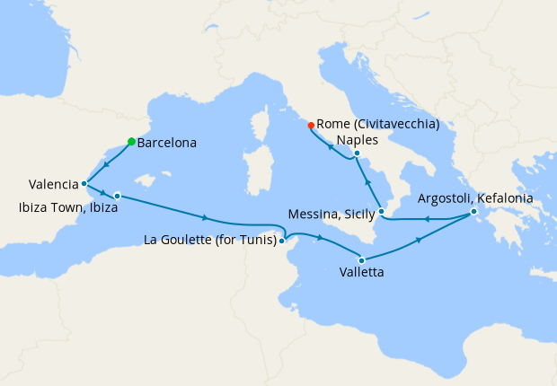 Cruise Itinerary Map
