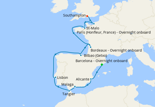 Cruise Itinerary Map