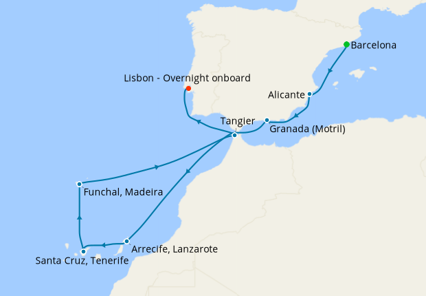 Cruise Itinerary Map