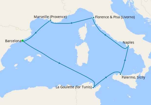 Cruise Itinerary Map