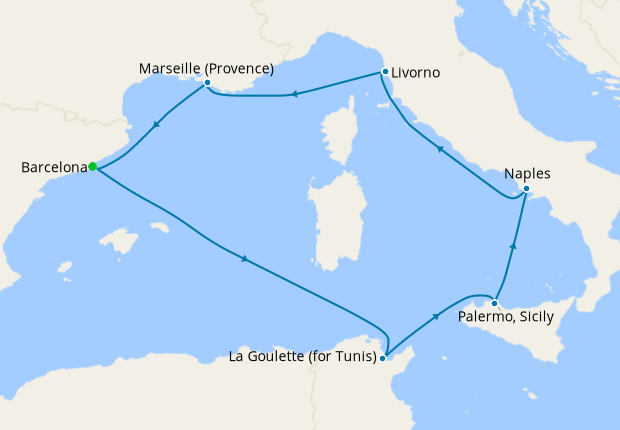 Cruise Itinerary Map