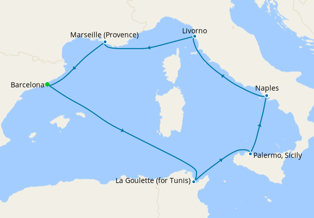 Cruise Itinerary Map