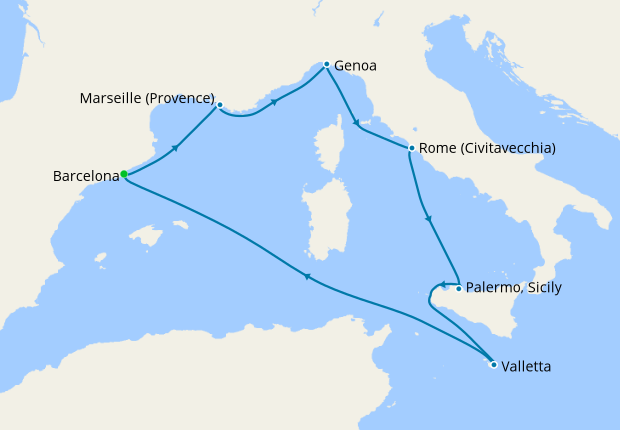 Cruise Itinerary Map