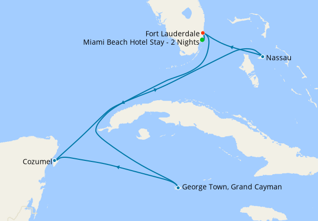 Map of the cruise map