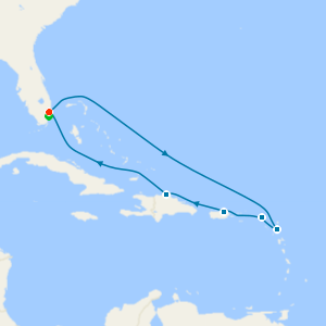 Antigua, St. Maarten, San Juan & Puerto Plata from Ft. Lauderdale with Miami Beach Stay
