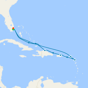 St. Maarten, Antigua, San Juan & Puerto Plata from Ft. Lauderdale with Miami Beach Stay