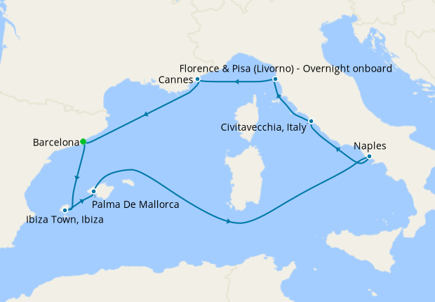 Cruise Itinerary Map