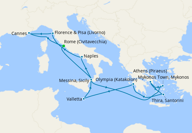 Cruise Itinerary Map
