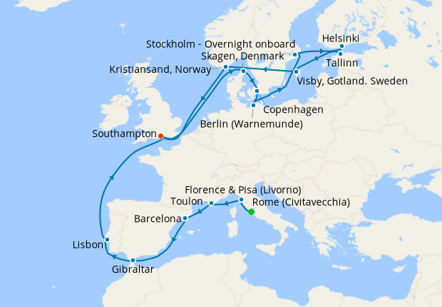 Cruise Itinerary Map