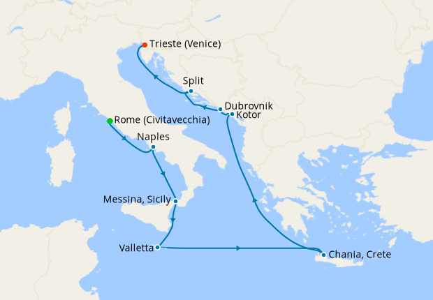 Cruise Itinerary Map
