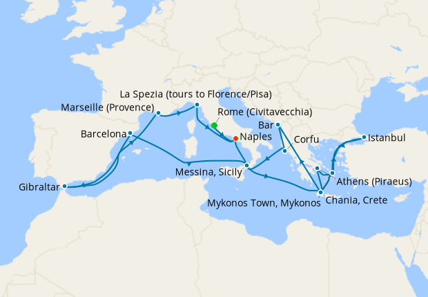 Cruise Itinerary Map