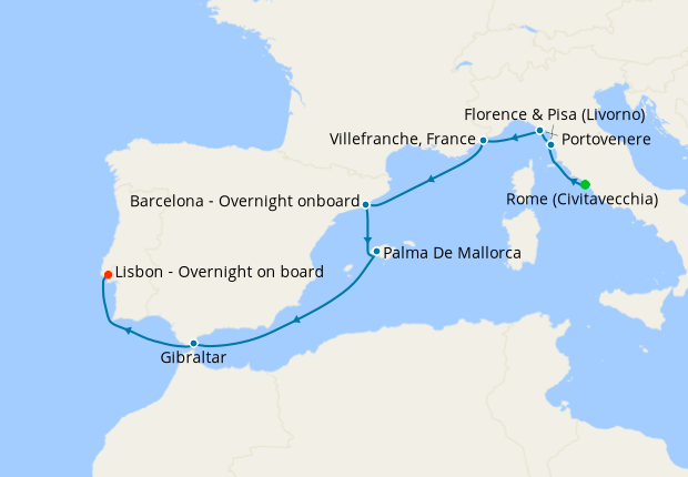 Cruise Itinerary Map