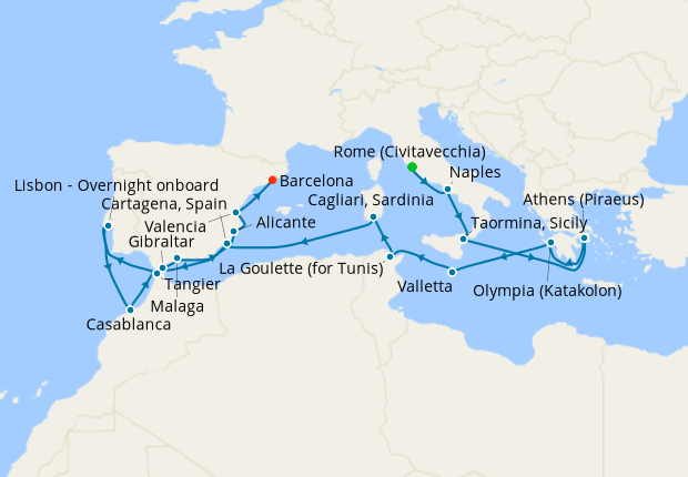 Cruise Itinerary Map