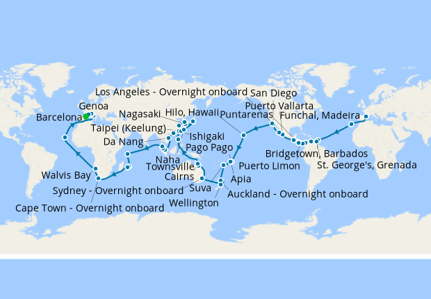 Cruise Itinerary Map