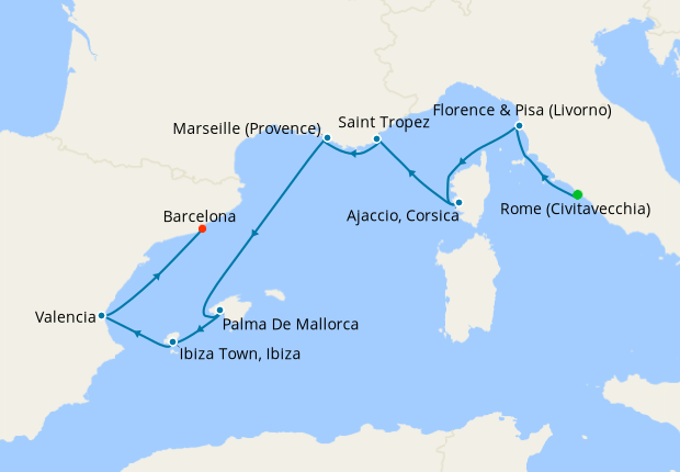 Cruise Itinerary Map