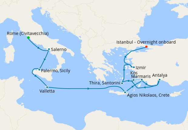 Cruise Itinerary Map
