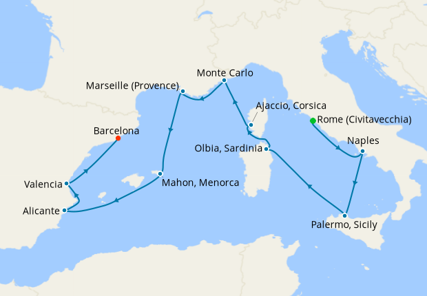 Cruise Itinerary Map