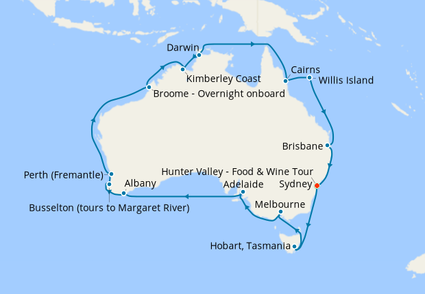 Cruise Itinerary Map
