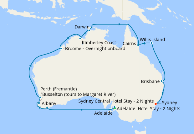Cruise Itinerary Map