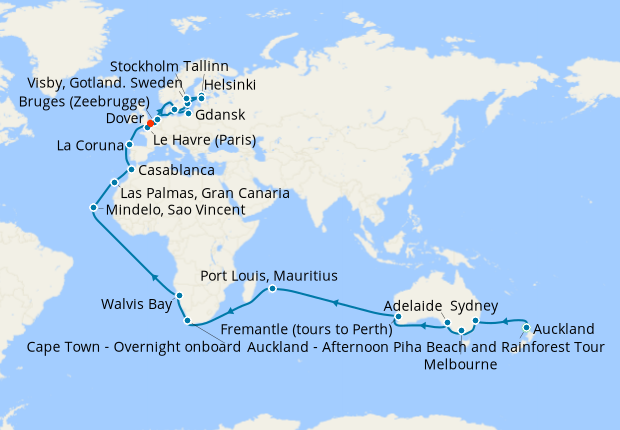 Cruise Itinerary Map