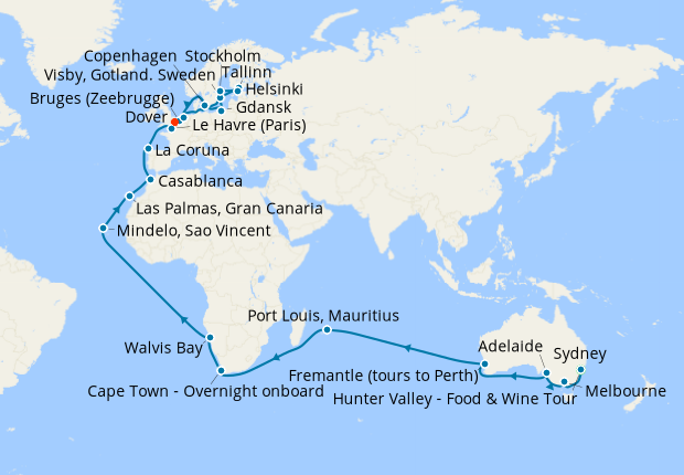Cruise Itinerary Map