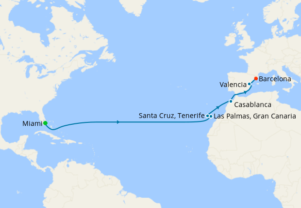 Cruise Itinerary Map
