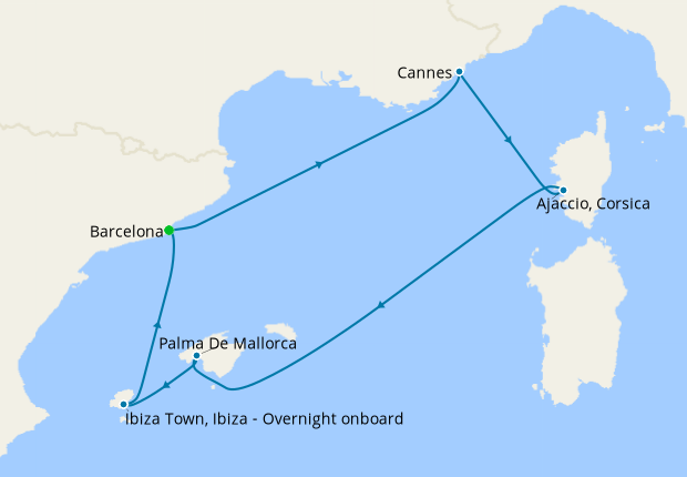 Cruise Itinerary Map